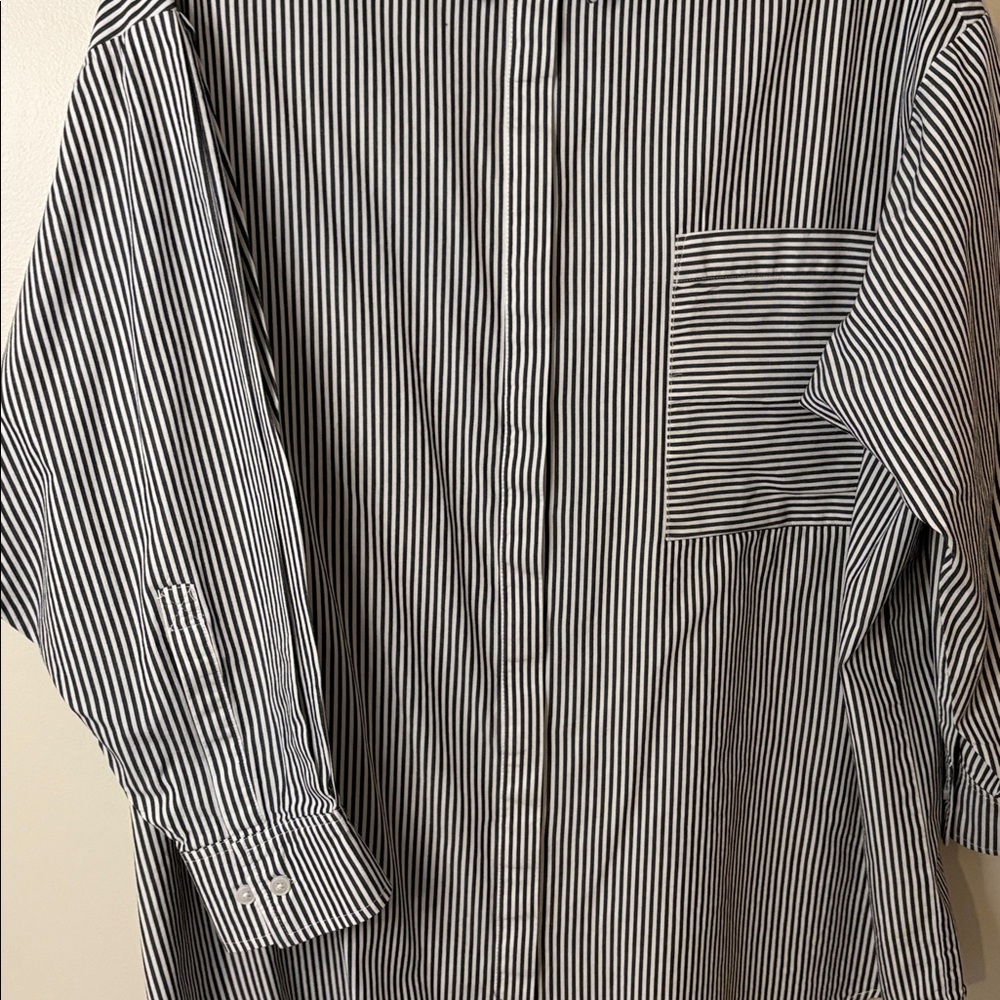 11 Honore size 1 (1X/14-16) Maeve Oversize Striped Button Down Shirt - Picture 5 of 10
